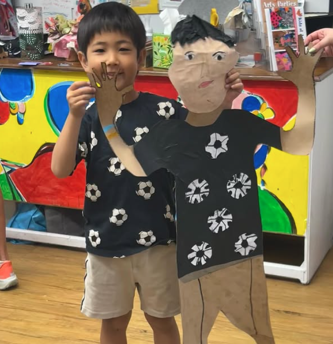 life size self portrait Life-sized self portrait made during our summer camp
