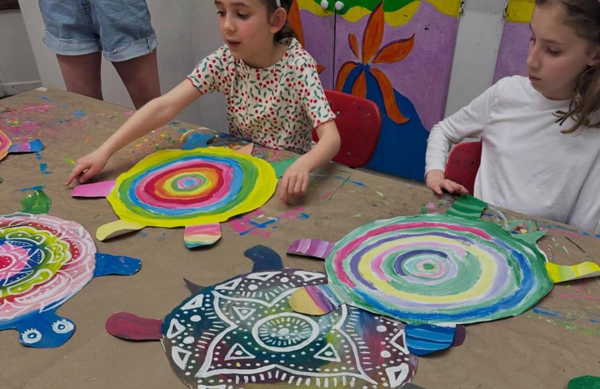 mandala turtles art project for kids